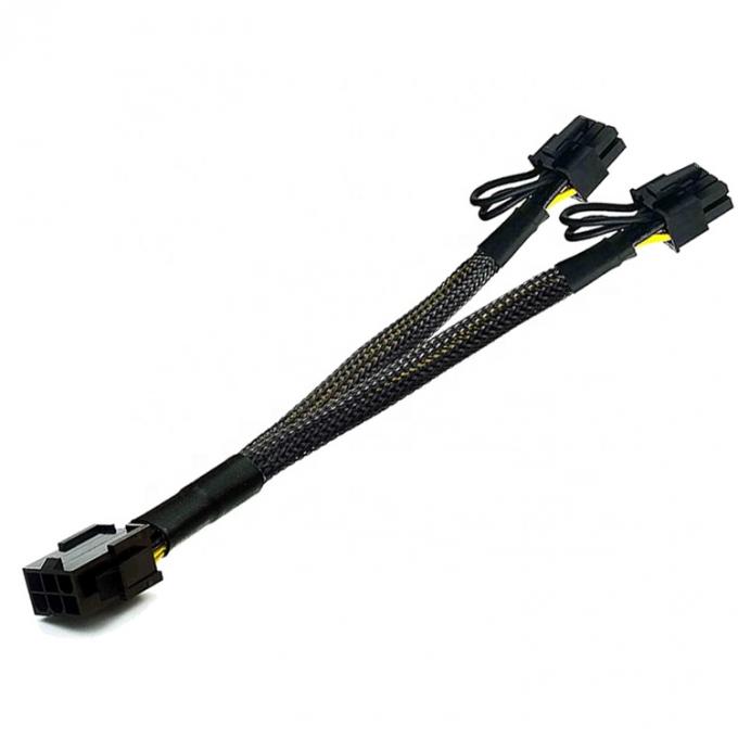 GPU 6 PIN femmina a doppia 8 PIN maschio 18AWG PCI Express Motherboard Power Supply Adapter PCIe Riser 3.0 Cable di estensione 1
