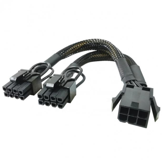 GPU 6 PIN femmina a doppia 8 PIN maschio 18AWG PCI Express Motherboard Power Supply Adapter PCIe Riser 3.0 Cable di estensione 0