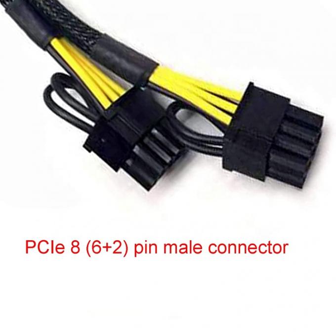 GPU 6 PIN femmina a doppia 8 PIN maschio 18AWG PCI Express Motherboard Power Supply Adapter PCIe Riser 3.0 Cable di estensione 4
