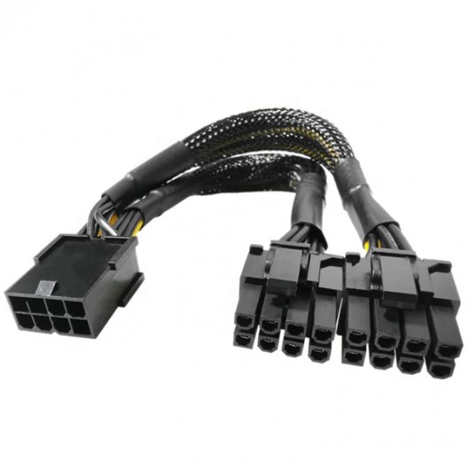 Sleeve tessuto PCIe 8 pin femmina a doppio 8 pin maschio PCI Express Grafica scheda video GPU cavo adattatore di alimentazione 3