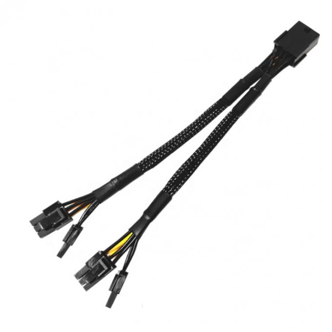 Sleeve tessuto PCIe 8 pin femmina a doppio 8 pin maschio PCI Express Grafica scheda video GPU cavo adattatore di alimentazione 4