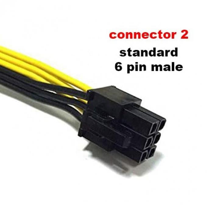 PCI-E 6 pin a 6 pin GPU maschio a femmina ATX scheda grafica video PCIE PCI Express cavo di alimentazione 1