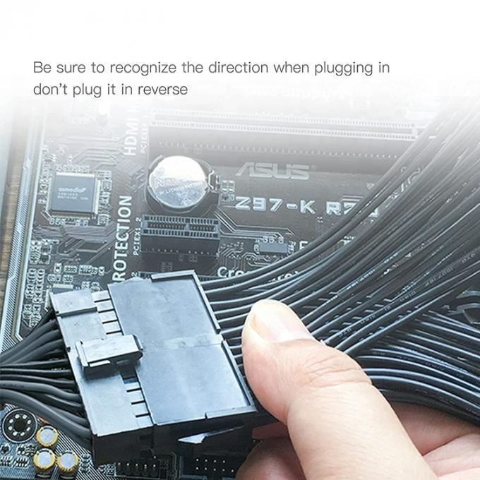 PSU 24 PIN Femmina a doppia 20 4 24 PIN Maschio ATX Mining Motherboard Cable di estensione 3