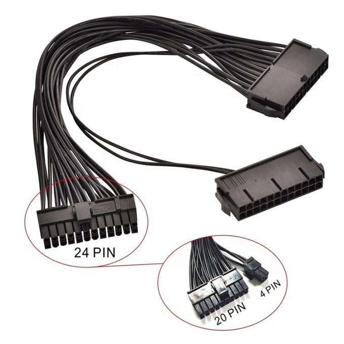 PSU 24 PIN Femmina a doppia 20 4 24 PIN Maschio ATX Mining Motherboard Cable di estensione 0