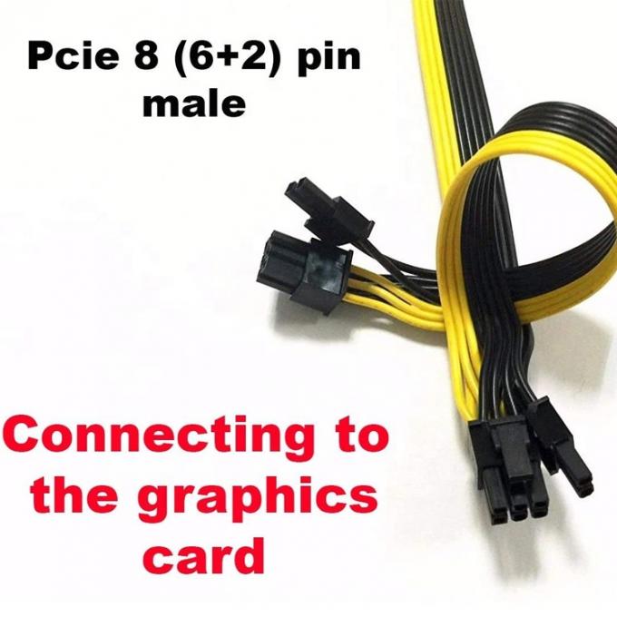 PCIe 8 pin maschio a doppio 8 pin maschio PCI Express Grafica scheda video GPU Splitter Power Adapter Cable 2