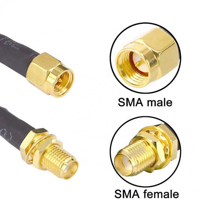 Maschio a femmina RG174 RG178 RG316 RG58 Assemblaggio RF Jumper Antenna Cavo coaxiale 1