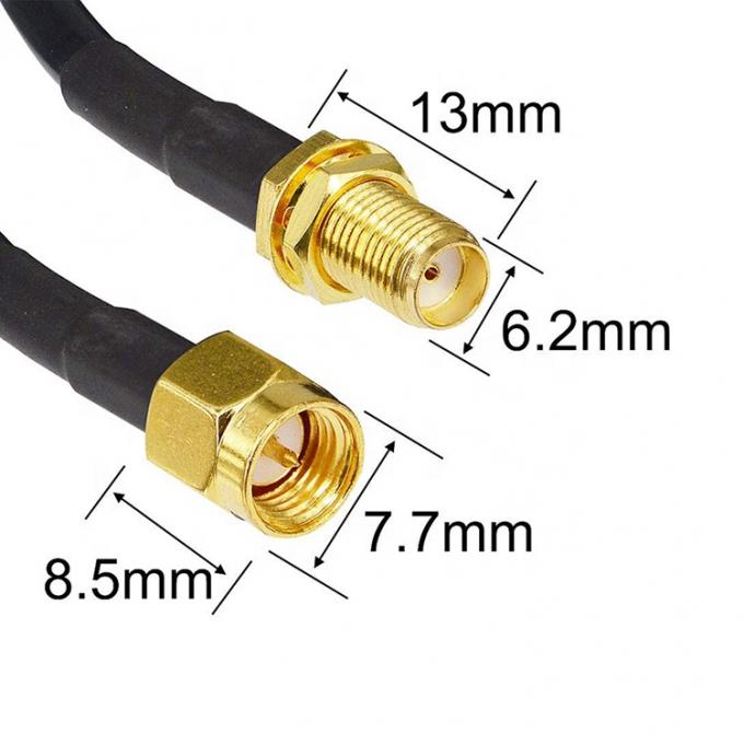 Maschio a femmina RG174 RG178 RG316 RG58 Assemblaggio RF Jumper Antenna Cavo coaxiale 2