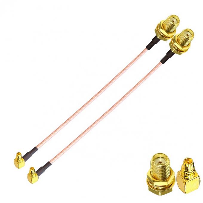 RG316 MMCX angolo maschio a RP SMA femmina antenna cavo coaxiale RF 0