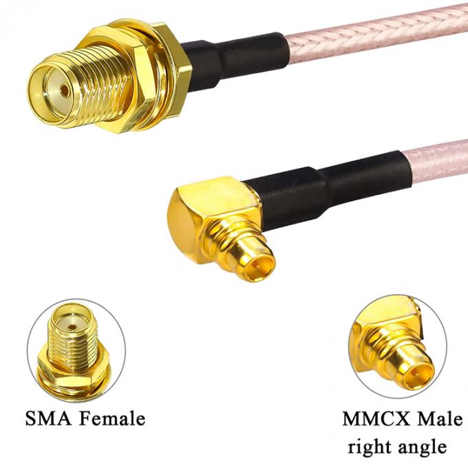 RG316 MMCX angolo maschio a RP SMA femmina antenna cavo coaxiale RF 1