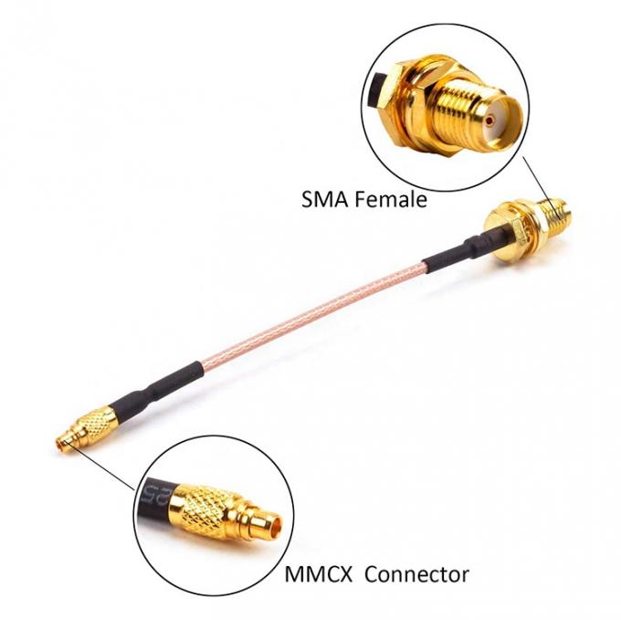 RG316 Pigtail SMA Femmina a MMCX Maschio MMCX Cavo di estensione dell'antenna coassiale RF 1