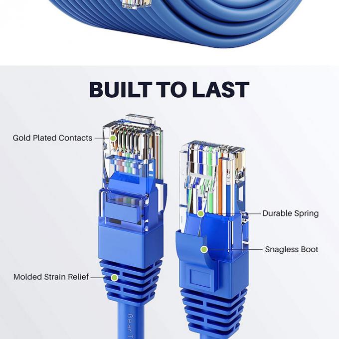 OEM di alta qualità Pure Cooper Shield FTP UTP STP SFTP Cat5 Cat5e Cat6 Cat6a Cat7 Cat8 RJ45 Ethernet Patch Lan Network Cable 2