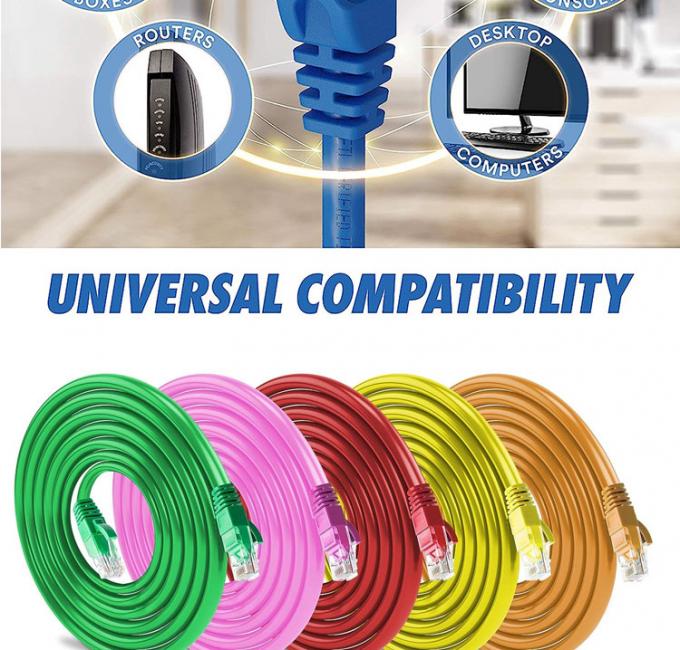 OEM di alta qualità Pure Cooper Shield FTP UTP STP SFTP Cat5 Cat5e Cat6 Cat6a Cat7 Cat8 RJ45 Ethernet Patch Lan Network Cable 7