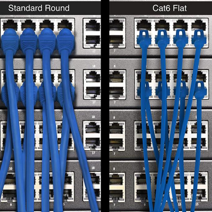 UTP STP Industrial Cat5 Cat5e Cat6 Cat7 Flat RJ45 Patch Cord Network Lan Ethernet Cable di estensione per router 7