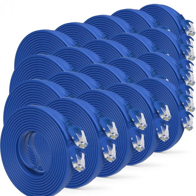 UTP STP Industrial Cat5 Cat5e Cat6 Cat7 Flat RJ45 Patch Cord Network Lan Ethernet Cable di estensione per router 8