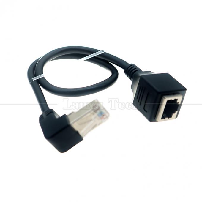 OEM STP UTP 90 gradi angolo destro RJ45 8P8C Maschio a RJ45 Femminile Socket Cat5e Ethernet Cable 1