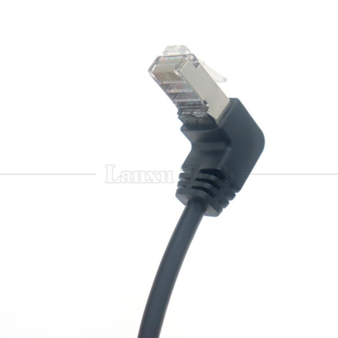 OEM STP UTP 90 gradi angolo destro RJ45 8P8C Maschio a RJ45 Femminile Socket Cat5e Ethernet Cable 3