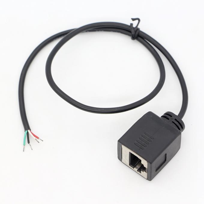 Assemblaggio su misura Femminile RJ45 Socket To Open Saldatura in scatola 4 fili cavo a coda di porcellana 3