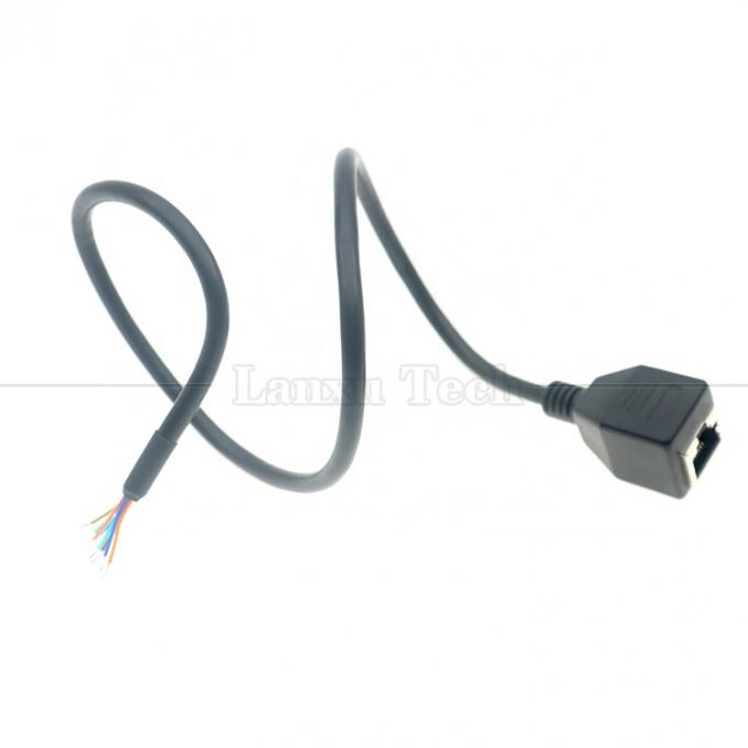 Femminile RJ45 Jack Socket per aprire saldatura in scatola 8 fili Bare End Pigtail Ethernet Network Patch Lan Cable 4