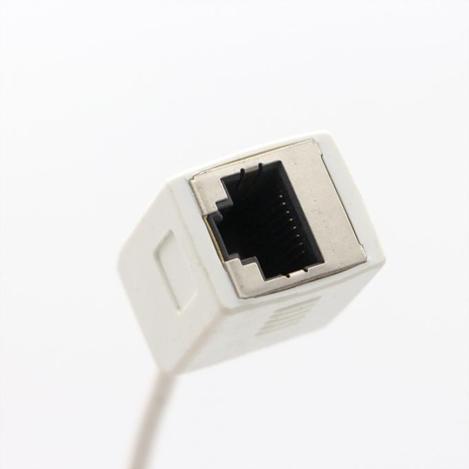 Personalizzazione Femminile Bianca RJ45 presa per aprire Saldatura in scatola 4 fili cavo a coda di porcellana a fine nudo 1