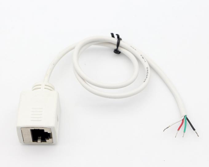 Personalizzazione Femminile Bianca RJ45 presa per aprire Saldatura in scatola 4 fili cavo a coda di porcellana a fine nudo 3