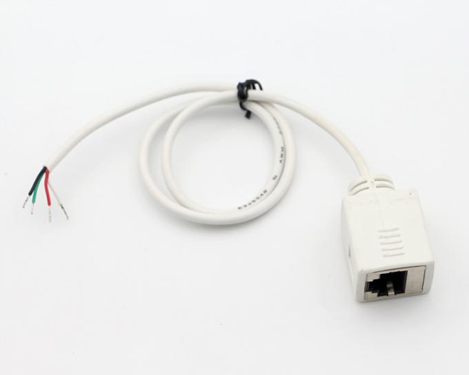 Personalizzazione Femminile Bianca RJ45 presa per aprire Saldatura in scatola 4 fili cavo a coda di porcellana a fine nudo 4