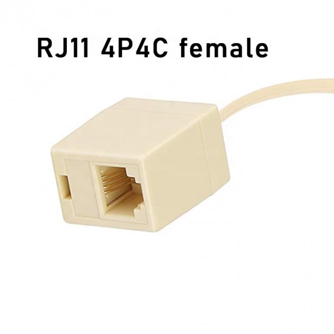 Ethernet RJ45 8P8C Maschio per telefono RJ11 4P4C Femmina Socket ADSL Connector Converter Adapter cavo di estensione 2