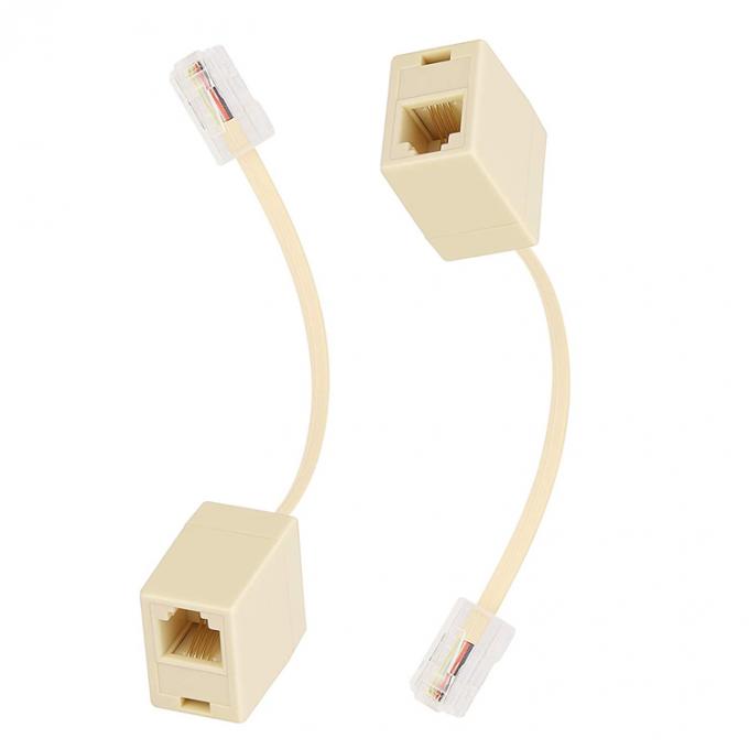 Ethernet RJ45 8P8C Maschio per telefono RJ11 4P4C Femmina Socket ADSL Connector Converter Adapter cavo di estensione 1