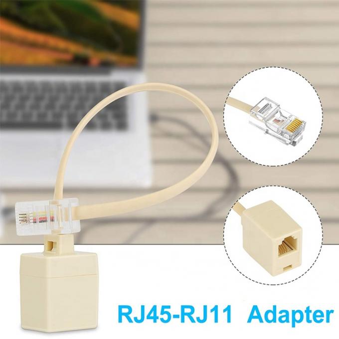 Ethernet RJ45 8P8C Maschio per telefono RJ11 4P4C Femmina Socket ADSL Connector Converter Adapter cavo di estensione 6