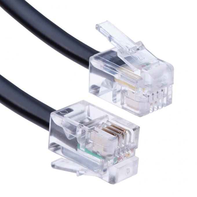 OEM Primavera avvolgente 1m 2m 3m RJ9 4P4C RJ11 Nero Bianco Spirale Piatta Cat3 ADSL Cavo telefonico 2