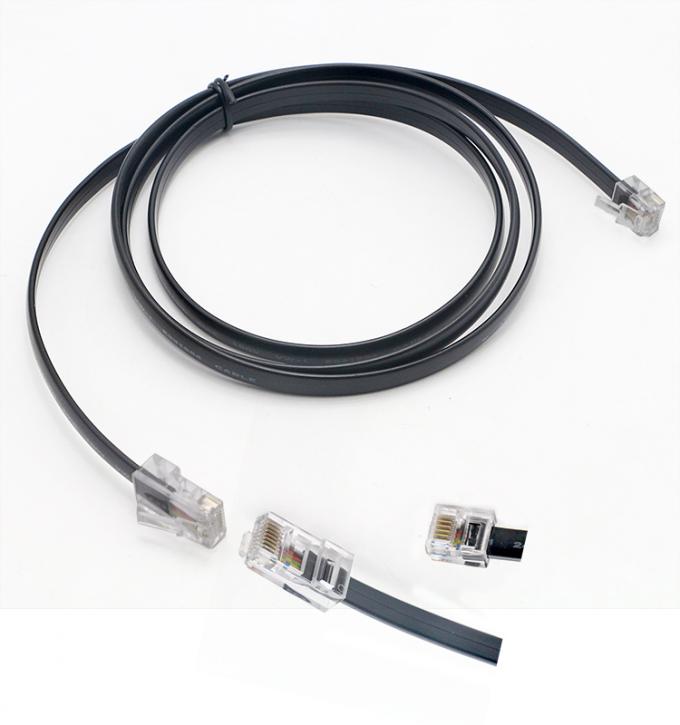 Custom Black RJ45 8P8C a DSL RJ11 6P4C Cable di telefonia modem Wan 0