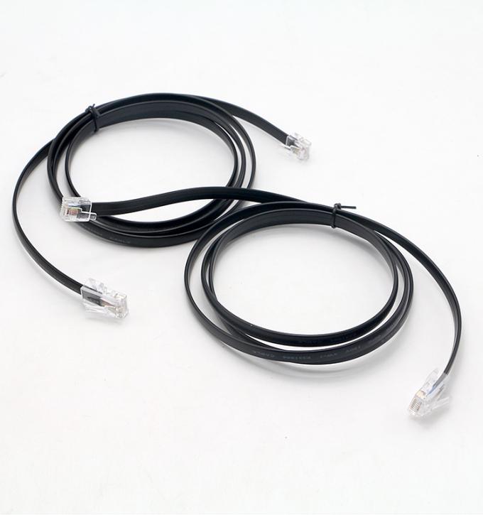 Custom Black RJ45 8P8C a DSL RJ11 6P4C Cable di telefonia modem Wan 4