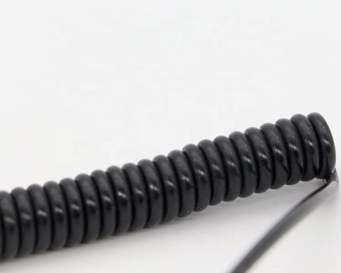 CUSTOM 1M 2M 3M bobina a molla maschio a maschio 3.5mm Jack Stereo Aux Audio Cable 2