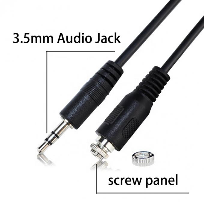 Velo da maschio a femmina 3.5mm 3 poli TRS audio jack cable 0