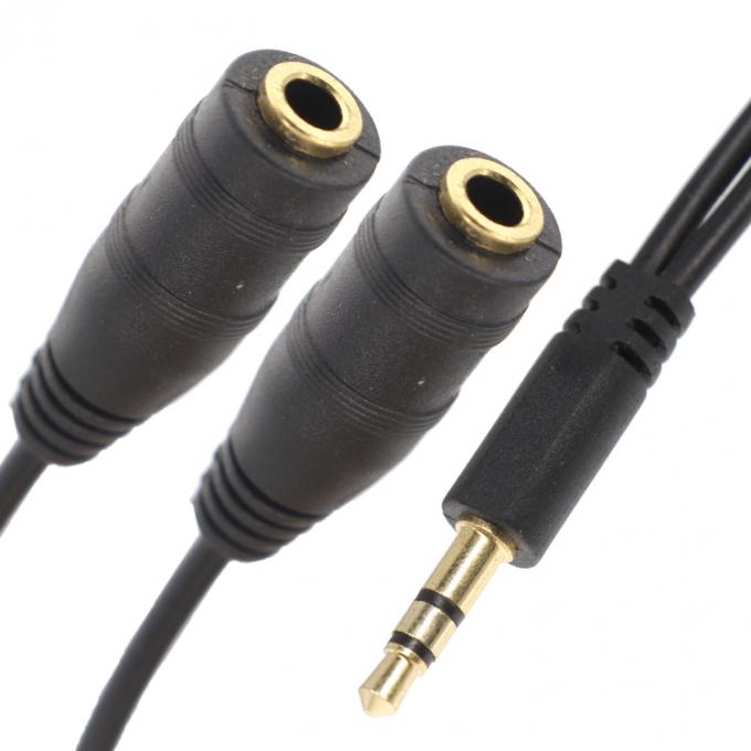 1 maschio a 2 femmine Split 3.5mm Stereo Jack cuffie Audio Y Splitter Cable 0