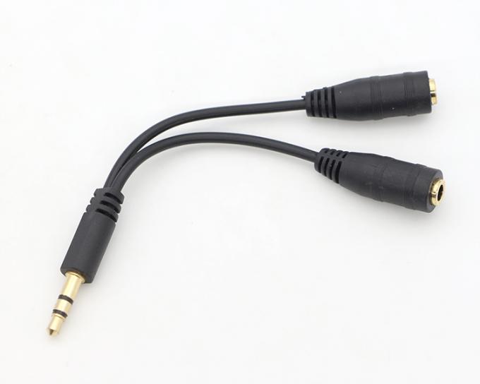 1 maschio a 2 femmine Split 3.5mm Stereo Jack cuffie Audio Y Splitter Cable 4