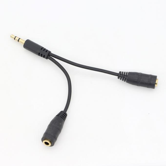 1 maschio a 2 femmine Split 3.5mm Stereo Jack cuffie Audio Y Splitter Cable 3