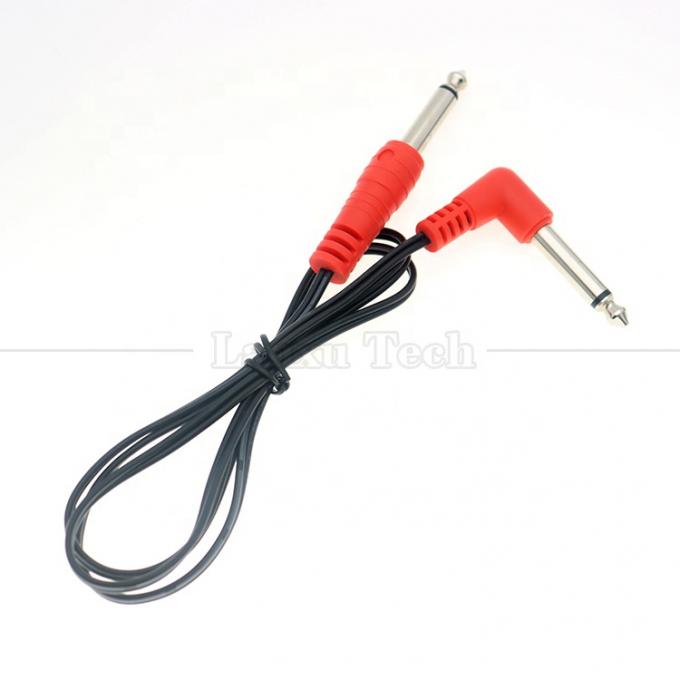 90 gradi angolo di destra verso la linea retta 6.35mm TS Jack Stereo Audio Cable per Gui tar Pedal 0