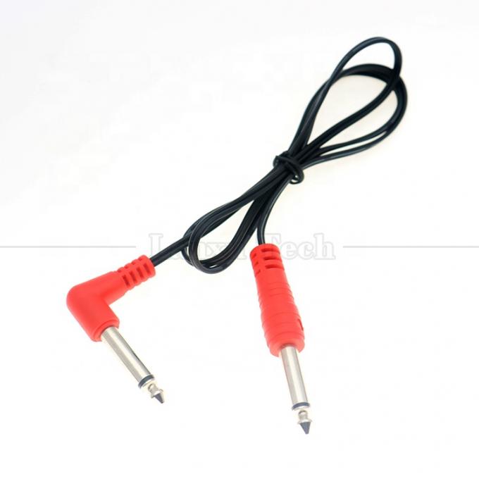 90 gradi angolo di destra verso la linea retta 6.35mm TS Jack Stereo Audio Cable per Gui tar Pedal 2
