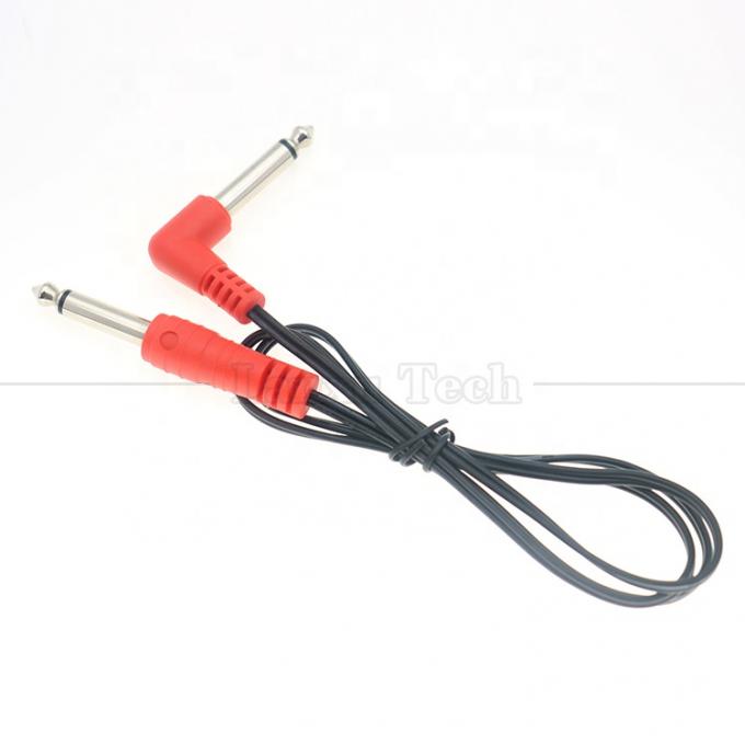90 gradi angolo di destra verso la linea retta 6.35mm TS Jack Stereo Audio Cable per Gui tar Pedal 4