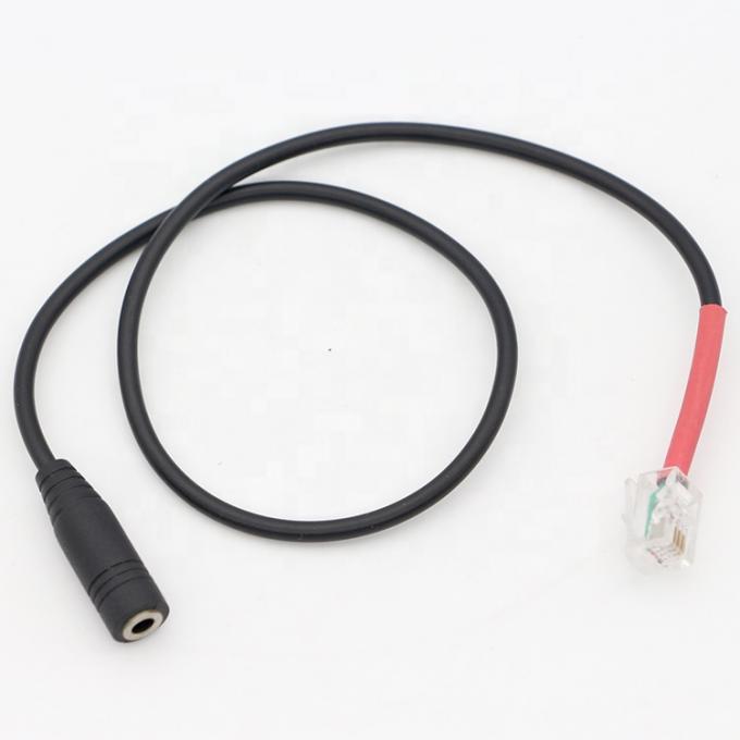 RJ9 RJ10 a femmina 3.5mm CTIA Plug Audio Jack Headset Adapter Cable per telefono d'ufficio 0