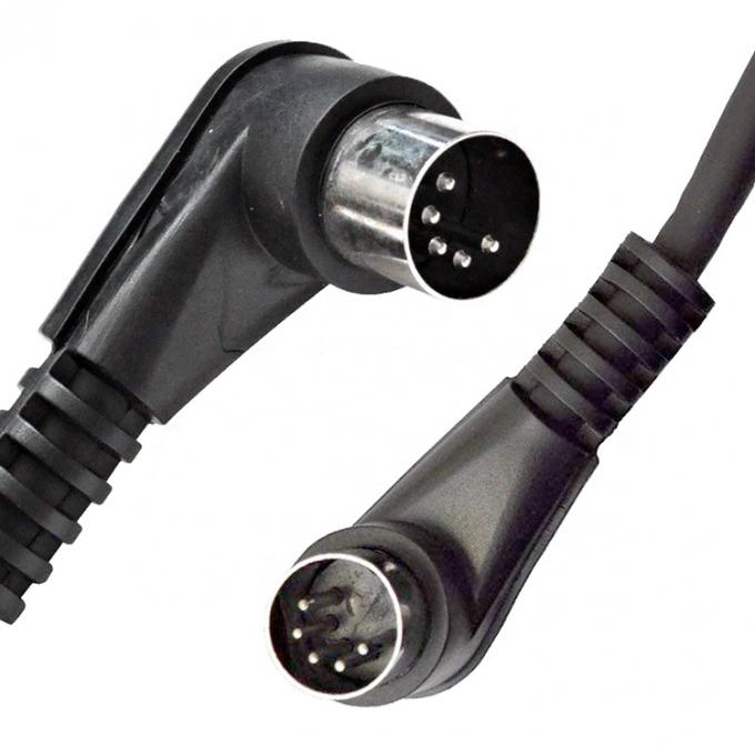CUSTOM Fabbrica Scudo angolo destro maschio a maschio 5 Pin Din connettore Midi cavo 0