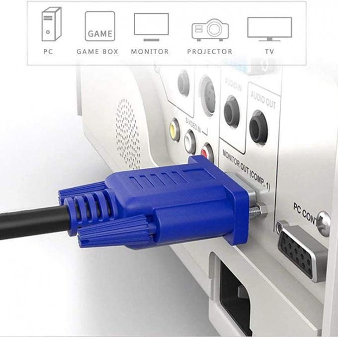 OEM 1.5m 1080P Maschio a Maschio Femminile HD DB 15 PIN VGA a VGA Monitor Cable per PC Computer 2