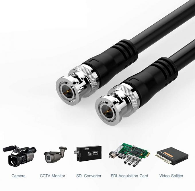 SDI Assemblea Sicurezza Camera di controllo di circuito chiuso Coaxial Video Power BNC Jack Male connettore a cavo BNC 4