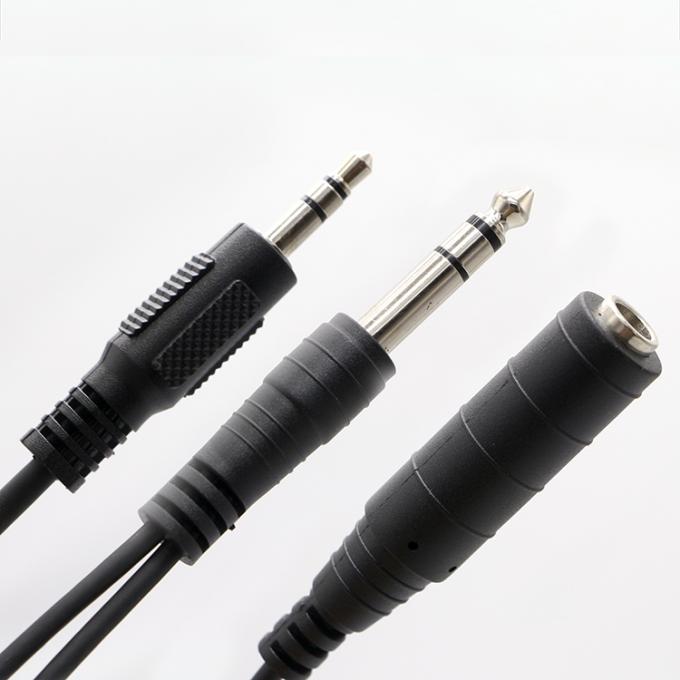 1M 2M 3M Y Splitter Maschio a Femmina 6.35mm 3.5mm TRS Microfono Stereo Jack Cavo audio 2