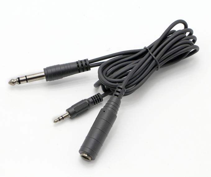 1M 2M 3M Y Splitter Maschio a Femmina 6.35mm 3.5mm TRS Microfono Stereo Jack Cavo audio 0