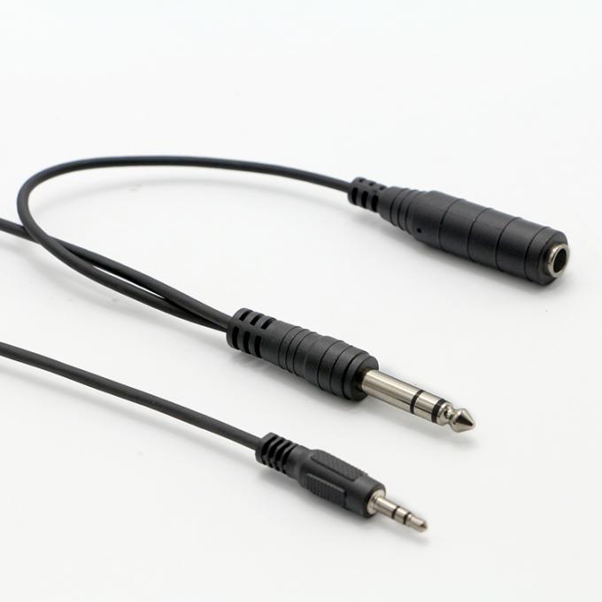 1M 2M 3M Y Splitter Maschio a Femmina 6.35mm 3.5mm TRS Microfono Stereo Jack Cavo audio 6