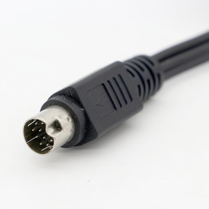 9 Pin Mini Din to 3 RCA S Video Audio Cable per TV Display Audio Video Receiver 1