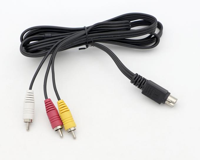 9 Pin Mini Din to 3 RCA S Video Audio Cable per TV Display Audio Video Receiver 0