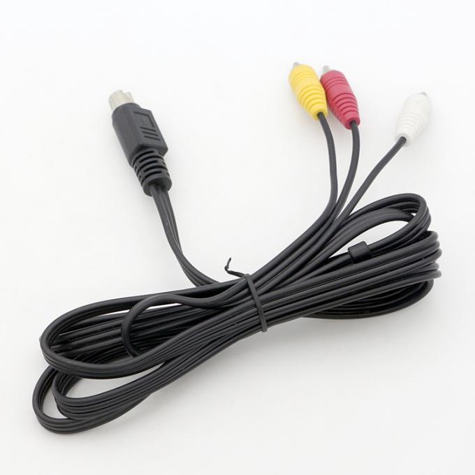 9 Pin Mini Din to 3 RCA S Video Audio Cable per TV Display Audio Video Receiver 4