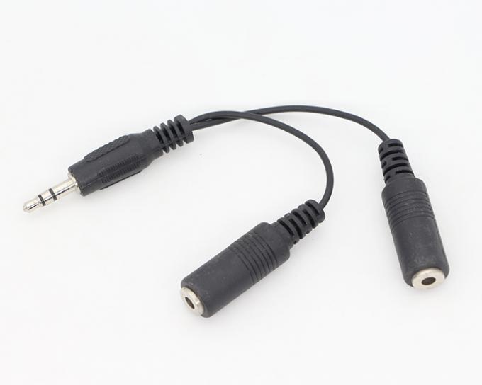 CUSTOM 3.5mm Jack 1 maschio a 2 femmine Y Splitter cuffia Jack Mic PC Audio TRS Splitter Cable 0